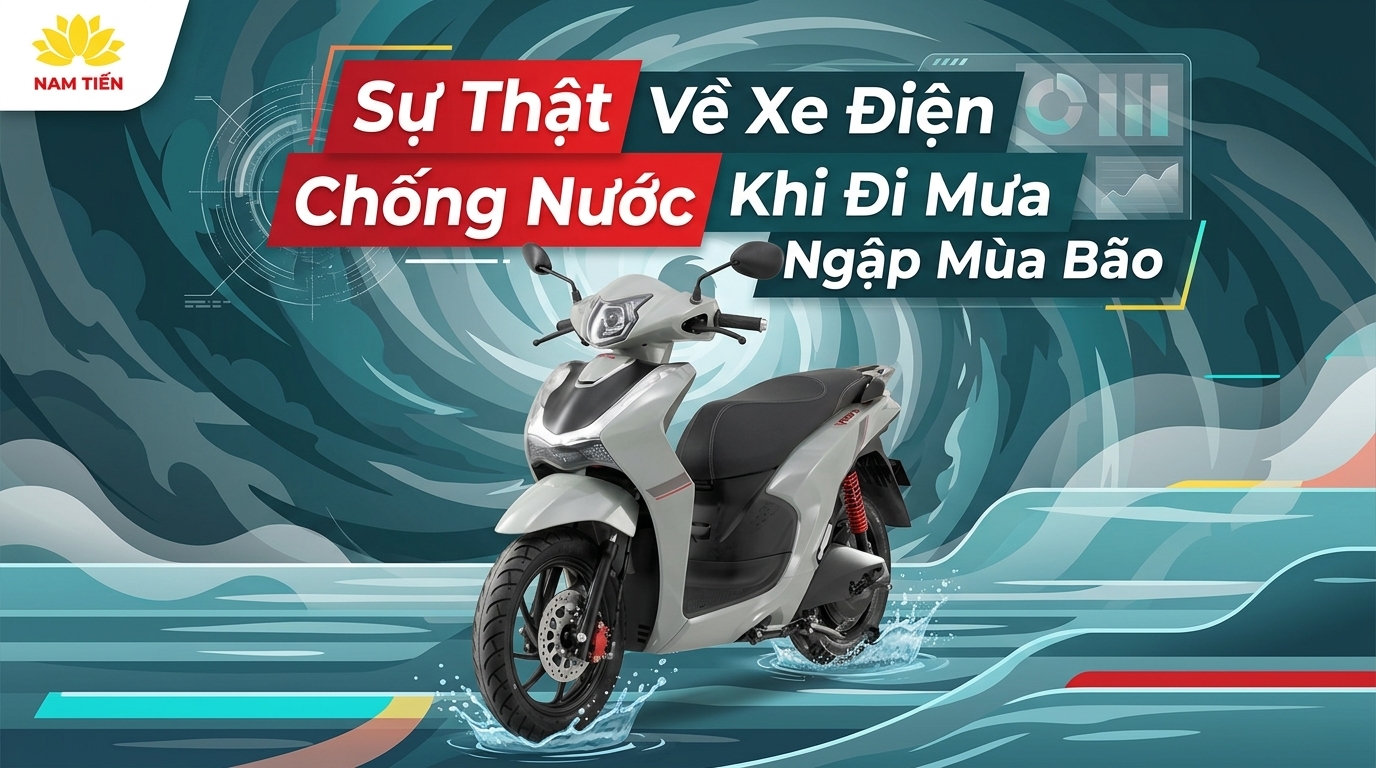 Sự Thật Về Xe Điện Chống Nước Khi Đi Mưa Ngập Mùa Bão