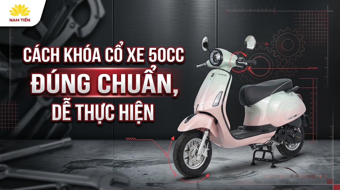 Cách Khóa Cổ Xe 50cc Đúng Chuẩn, Dễ Thực Hiện