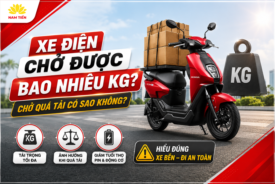 Xe Điện Chở Được Bao Nhiêu Kg? Chở Quá Tải Có Sao Không?