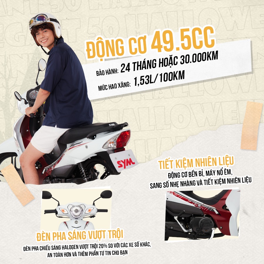 SYM Elegant 50cc – cân bằng giữa tiết kiệm và độ bền