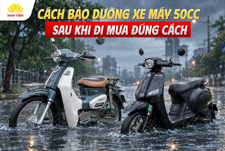 Cách Bảo Dưỡng Xe Máy 50cc Sau Khi Đi Mưa Đúng Cách