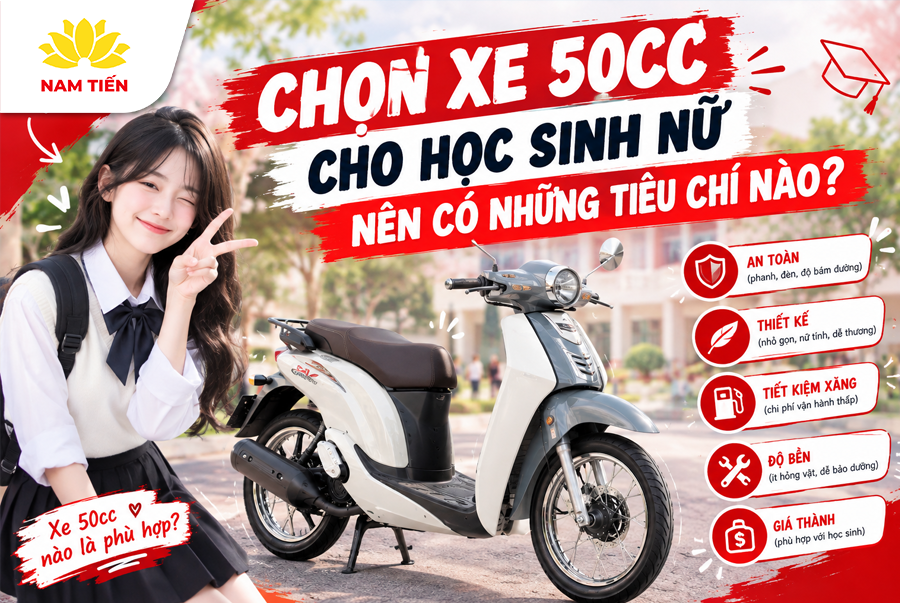 Chọn Xe 50cc Cho Học Sinh Nữ Nên Có Những Tiêu Chí Nào?