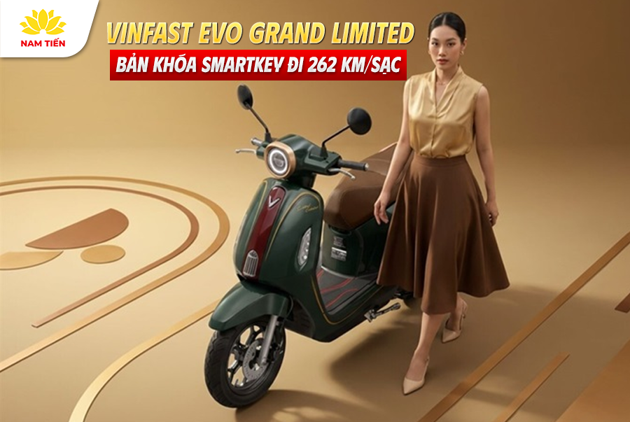 VinFast Evo Grand Limited – Bản Khóa Smartkey Đi 262 km/sạc